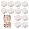 12Pcs Square Imitation Leather with Velvet Jewelry Storage Zipper Cases for Bracelets CON-GL0001-07-1