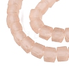 Transparent Frosted Glass Beads Strands GLAA-N072-01A-A06-3