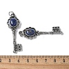 Key Brass Natural Sodalite Big Pendants KK-D361-01AS-25-3