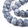 Opaque Baking Paint Glass Beads Strands EGLA-N006-009C-A10-2
