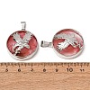 Cherry Quartz Glass Pendants GG-CBA040B-02P-01-2