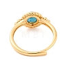 Round Natural Apatite Adjustable Rings RJEW-Q817-03G-02-3