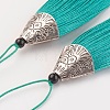 Nylon Tassels Big Pendant Decorations HJEW-G010-A18-2