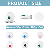 180Pcs 6 Colors Resin Cabochons RESI-FH0001-73-2