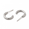 304 Stainless Steel Ring Stud Earrings EJEW-C004-12C-P-2