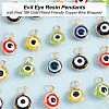 Evil Eye Resin Pendants FIND-AR0003-02-4