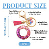 Alloy Resin Butterfly Keychains KEYC-TADJ0002-02G-O-3