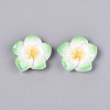 Plumeria Flower Opaque Resin Cabochons CRES-T025-30G-02-2