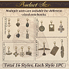 16Pcs Alloy Pendant Decorations HJEW-CP00082-2