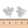 Animal Theme UV Plating Alloy Crystal Rhinestone Pendants ALRI-T012-07F-P-3
