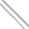 304 Stainless Steel Cable Chain Twisted Chain Slider Necklace Making AJEW-JB01512-02-3