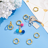 Rack Plating Brass Spring Gate Rings KK-UN0003-05A-2