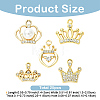 25Pcs 5 Styles Alloy with Rhinestone Pendants FIND-YW0012-71-2