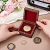 Wood Commemorative Coin Storage Magnetic Boxes CON-WH0133-009A-3
