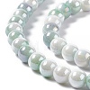 Electroplated Glass Beads Strands X-GLAA-C023-01B-4