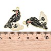 Alloy with Black Enamel Pendants AL-CBA2919-02G-05-3