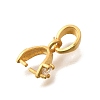 Brass Micro Pave Cubic Zirconia Ice Pick Pinch Bails KK-G600-24G-3
