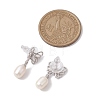 Natural Pearl Ear Studs EJEW-P286-07P-3