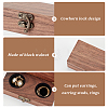 2-Slot Rectangle Wood Couple Ring Display Boxs RDIS-WH0016-09-4