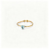 Adjustable Birthstone 304 Stainless Steel Micro Pave Cubic Zirconia Cuff Open Rings WGB2F1D-03-1