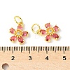 Brass Micro Pave Cubic Zirconia Pendants KK-U067-03G-06-3