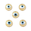 Handmade Lampwork Evil Eye Pendants ZIRC-L102-15G-03-1