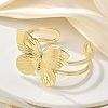 Butterfly Brass Cuff Open Bangles BJEW-M060-01G-01-5