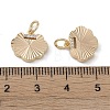 Brass & Clear Cubic Zirconia Charms KK-G497-20G-3