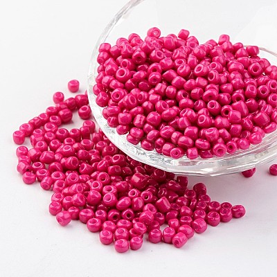 6/0 Baking Paint Glass Seed Beads X-SEED-S003-K5-1