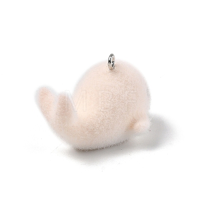 Flocky Resin Pendants FIND-A061-01G-1