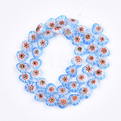 Handmade Millefiori Lampwork Beads Strands LAMP-S191-19A-05-1