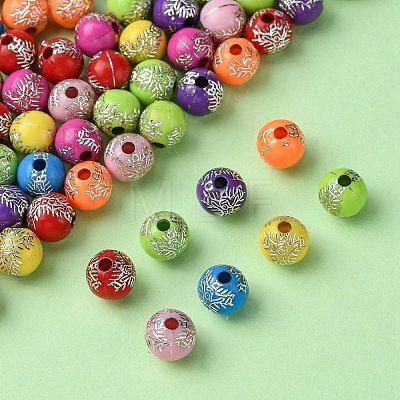 Plating Acrylic Beads PACR-YW0001-17-1