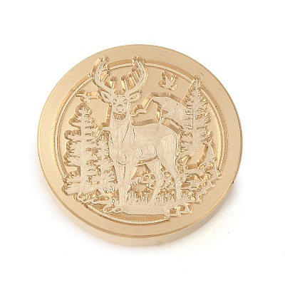 Animal Insect Theme Golden Plated Wax Seal Brass Stamp Head STAM-K001-03G-11-1