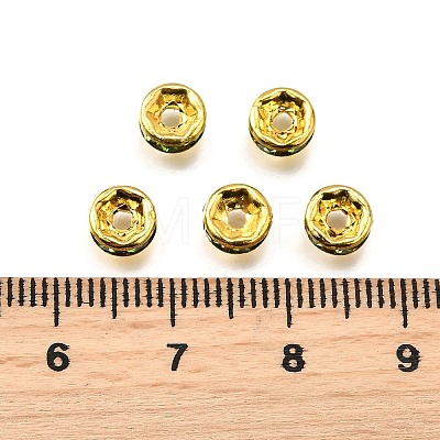 Brass Rhinestone Spacer Beads RB-A014-Z6mm-07G-1