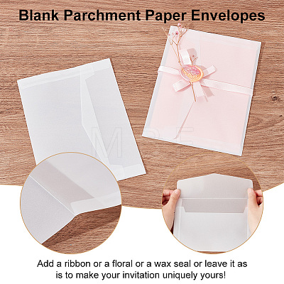 Blank Parchment Paper Envelopes AJEW-WH0038-98B-1