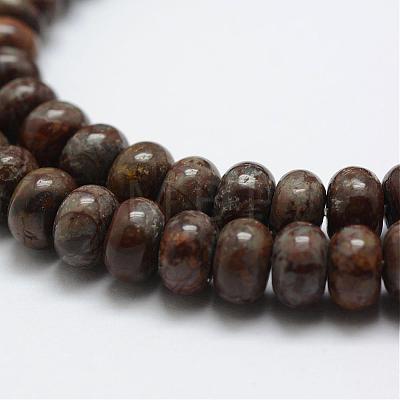 Natural Red Snowflake Obsidian Beads Strands G-G665-14-6x4mm-1