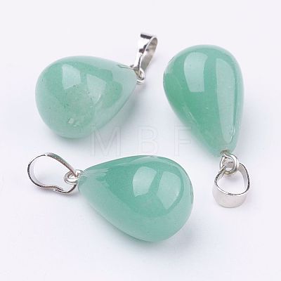 Natural Green Aventurine Pendants X-G-K187-04G-1
