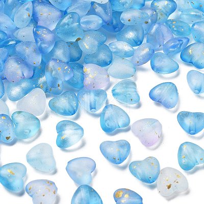 Frosted Transparent Acrylic Beads OACR-F013-11-1