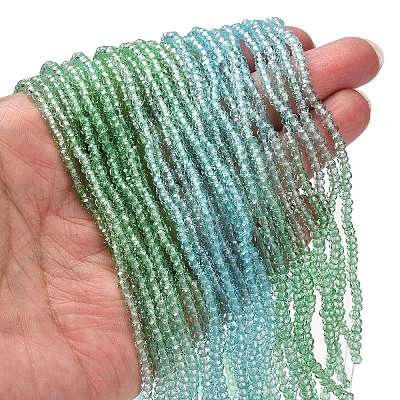 Transparent Painted Glass Beads Strands DGLA-A034-T1mm-A16-1