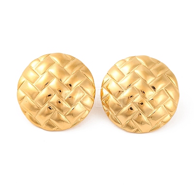 Ion Plating(IP) 304 Stainless Steel Stud Earrings EJEW-G395-03G-1