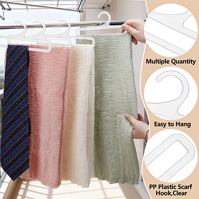 200Pcs PP Plastic Scarf Hook AJEW-WA0003-78-1