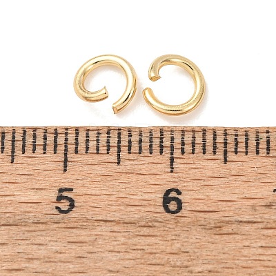 Brass Open Jump Rings KK-G604-08G-02-1