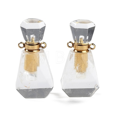 Natural Quartz Crystal Perfume Bottle Pendants G-A026-13A-1