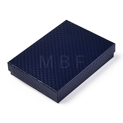 Rhombus Textured Cardboard Jewelry Boxes CBOX-T006-01B-1