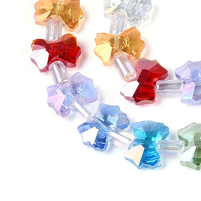 Electroplate Transparent Glass Beads Strands EGLA-N025-02-A01-1