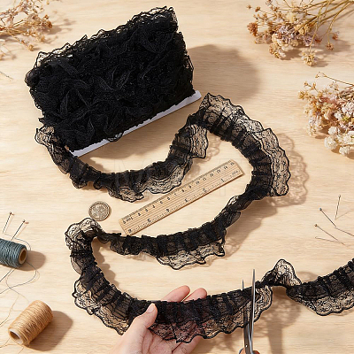 1Pc Organza Flower Lace Ribbon OCOR-NB0002-85B-1
