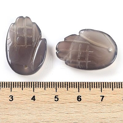 Natural Grey Agate Pendants G-K359-03L-1