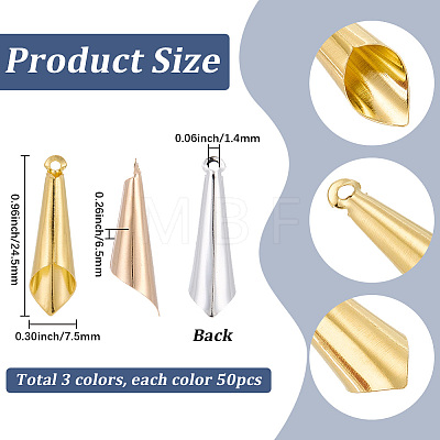 150Pcs 3 Colors Alloy Pendants FIND-SC0023-84-1