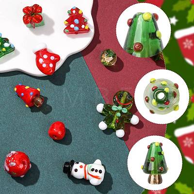 26Pcs 13 Styles Handmade Lampwork Beads LAMP-FS0001-75-1