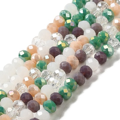 Glass Beads Strands EGLA-A034-M6mm-42-1